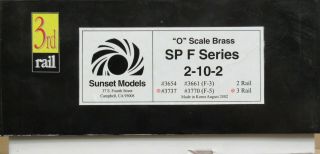 3rd Rail Brass 3737 SP F Series 2 - 10 - 2 Steam Engine w/TMCC/RS O - Gauge 12