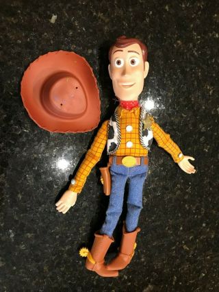 Disney Pixar Toy Story Interactive Talking Woody Pull String Doll W/hat Plush