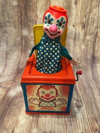 Vintage Mattel Inc 1976 Jack In The Music Box Usa Toy