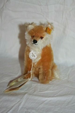 Historic Steiff Miniature Fuchs 1916 Sitting Fox Tags Button