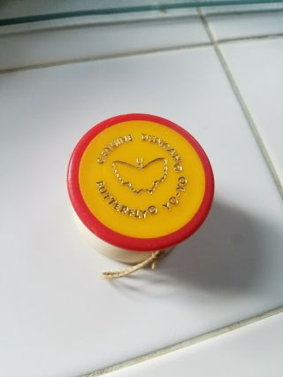 Vintage 1970s Duncan Butterfly Yoyo Red Yellow And White