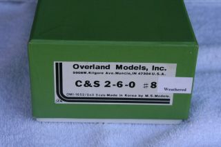 Overland Models C&s 2 - 6 - 0 8 In Sn3
