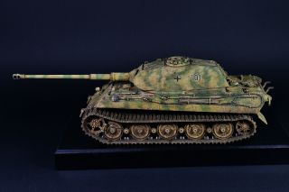 PRO - BUILT 1/35 King Tiger Porsche WW2 German tank finished model 6