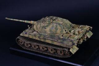 PRO - BUILT 1/35 King Tiger Porsche WW2 German tank finished model 7