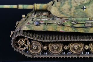 PRO - BUILT 1/35 King Tiger Porsche WW2 German tank finished model 8