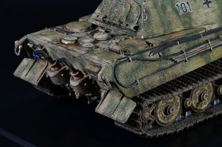 PRO - BUILT 1/35 King Tiger Porsche WW2 German tank finished model 9