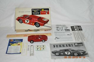 Vintage 1965 Monogram Ferrari 330 P/lm 1/32 Scale Slot Car W/original Box Ex/nm