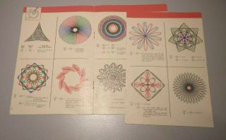 Vintage Spirograph Kenner 1967 1st Edition Red w/ Pins All Wheels NO Paper & Pen 5