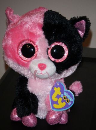 Ty Beanie Boos Dazzle The Cat 6 " (justice Exclusive) Mwmt