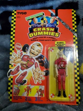 1991 Tyco The Incredible Crash Test Dummies - - Daryl - - - On Card Moc