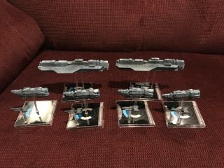 Halo Fleet Battles Fall Of Reach Game Gencon Edition Painted & COMPLETE 2