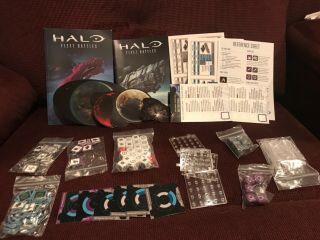Halo Fleet Battles Fall Of Reach Game Gencon Edition Painted & COMPLETE 6