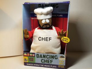 Vintage Singing Dancing Chef South Park Gemmy Box Music 1999 Animatronic