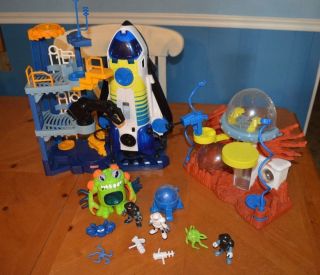 Fisher Price Imaginext Space Shuttle,  Launch Tower & Moon Base