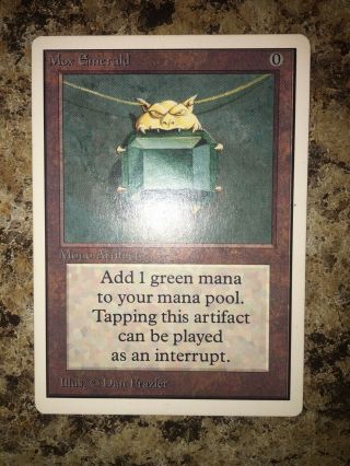 Mox Emerald - Unlimited - NM Front,  Very Light Play Back 3