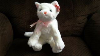 TY Cats - - 2 Beanie Babies w/PVC Pellets and 5 Beanie Buddies - All 4