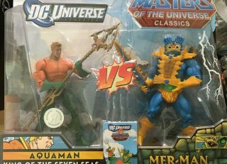 Dc Universe Vs Masters Of The Universe Classics Aquaman Vs Mer - Man Figure 2 - Pack