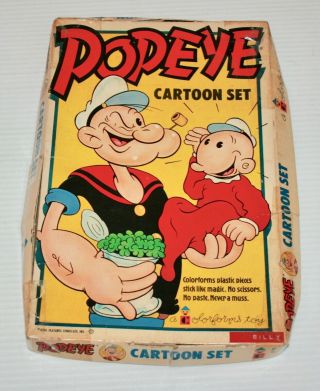 1970s? Popeye Cartoon Set - Colorforms With The Booklet