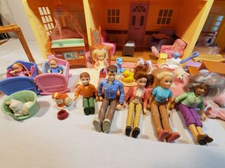 Fisher Price Loving Family Dollhouse TWIN TIME House 212,  dolls & accessories 4