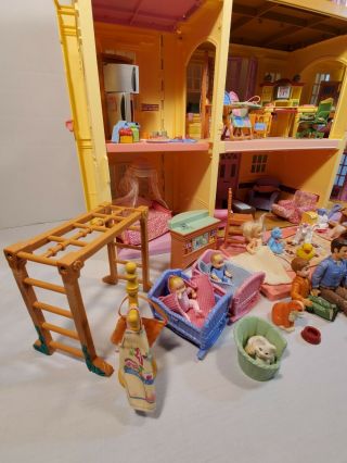 Fisher Price Loving Family Dollhouse TWIN TIME House 212,  dolls & accessories 5