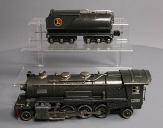 Lionel 255e 2 - 6 - 2 Tinplate Steam Locomotive & 263w Tender