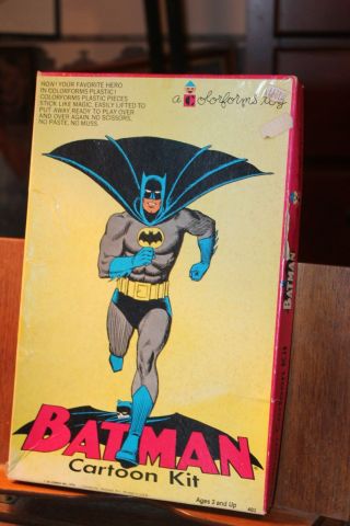 Vintage1976 Batman Cartoon Kit 401 Colorforms Toy Incomplete