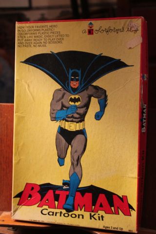 Vintage1976 Batman Cartoon Kit 401 Colorforms Toy Incomplete 2