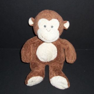 Ty Pluffies Baby Dangles Monkey Sewn Eyes Brown Soft Safe Plush Stuffed Toy 2002