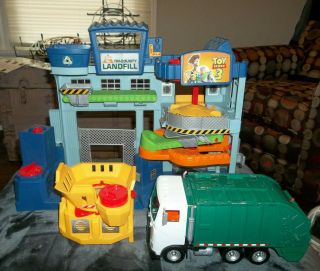 Fisher Price Imaginext Toy Story 3 Tri - County Landfill Garbage Truck Playset