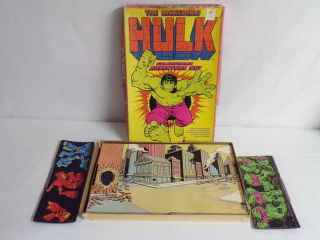 Vintage 1978 Marvel Incredible Hulk Colorforms Adventure Set