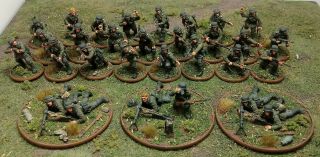 28mm Painted Bolt Action German Blitzkrieg Grenadiers 30 Plastic Infantry Wwii