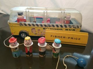1959 Fisher - Price 983 Safety School Bus - Little People