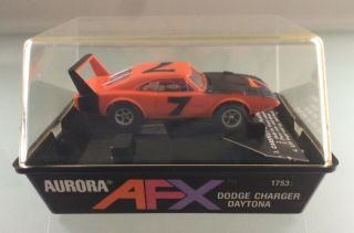 Aurora Afx 1753 Dodge Charger Daytona Orange 7 Complete W/ Case Box Cube Guide