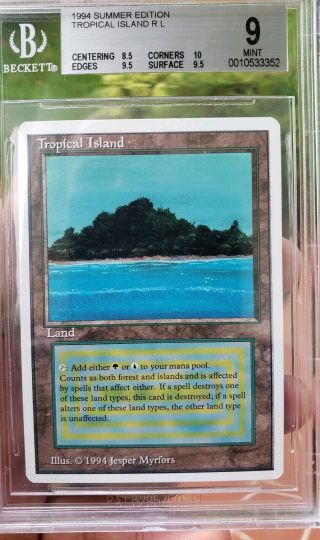 Vintage Magic | BGS 9.  5 MTG Summer Magic Tropical Island, .  5 from GEM 5