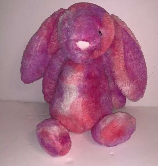 Jellycat Bashful Bunny Sherbet Pink Tie Dye 12” Plush Soft