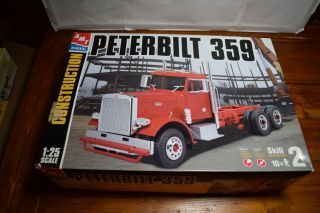 Amt 1/25 Peterbilt 359 Tractor Truck Model Kit W/362 Coe Resin Cab Conversion Ex