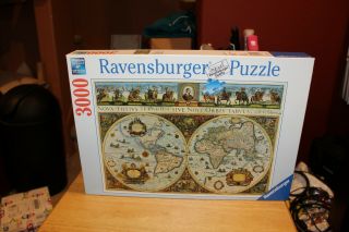 Ravensburger Puzzle Antique Old World Map 3000 Piece Puzzle No.  170548