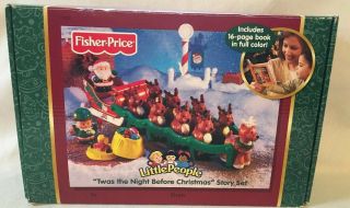 Fisher - Price Little People " Twas The Night Before Christmas " Story Set 2004