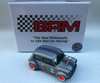 Brm Mini Cooper Martini No.  89 Grey 1/24 Scale Slot Car