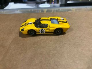 Tomy Afx Mega G Ford Gt40 Yellow With Black 8 Ho Slot Car