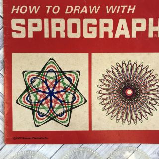 Vintage 1967 Kenner ' s Spirograph Toy Replacement Parts & Instruction Booklet 5