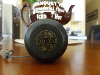 Vintage Duncan Beginners Yo - Yo Wooden Great 1950s Or 1960s Back / Red