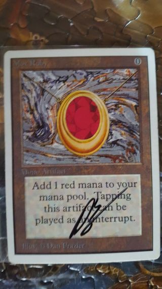 Unlimited Mox Ruby Signed Inked Hp