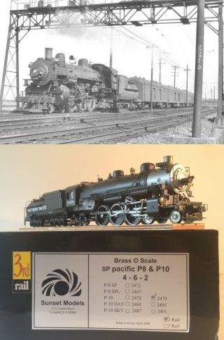 O Scale Brass 2 - Rail Sunset 2r Sp Southern Pacific P - 10 4 - 6 - 2 P - 8 Locomotive