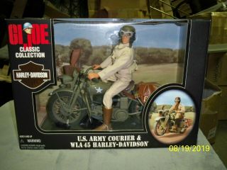 Gi Joe Classic U.  S.  Army Courier & Wla 45 Harley - Davidson.  New/never Been Opened.