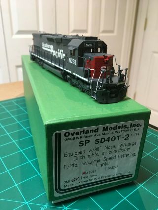 Ho Brass Overland Models Omi Southern Pacific Sp Sd40t - 2 6279.  1 Rd 8261