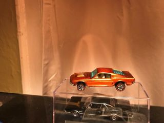 Redline Hot Wheels Custom Mustang Orange W/ Rear Louvered Window
