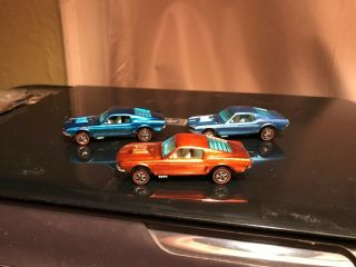 Redline Hot wheels Custom Mustang Orange W/ Rear Louvered Window 7