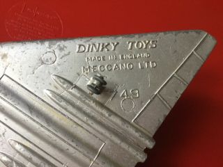 Dinky Toys Meccano Avro Vulcan Bomber No.  749.  No box 5
