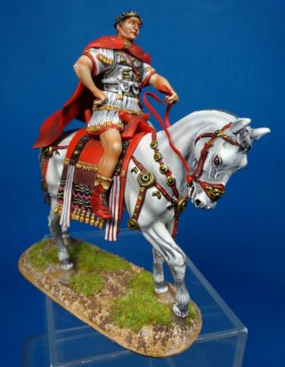 First Legion 60mm Ancient Rome Gaius Julius Caesar Mounted Parade Rom092